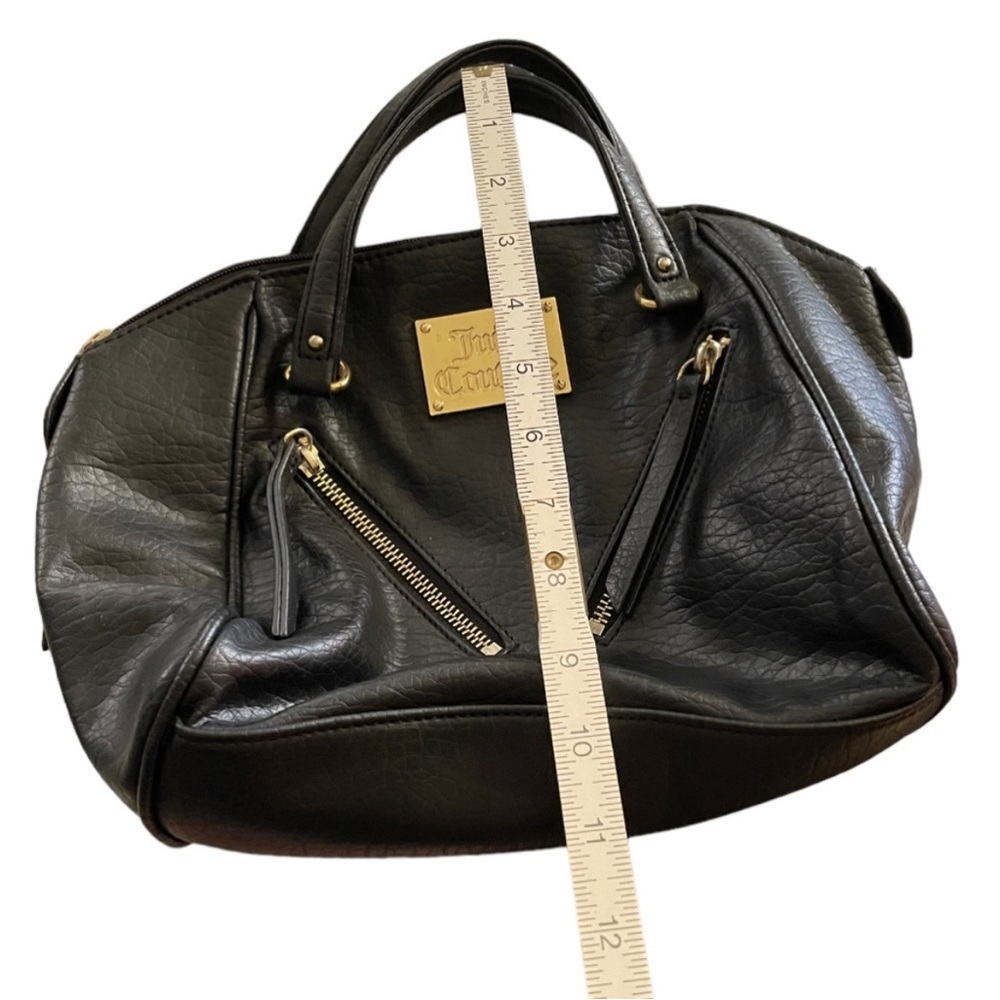 Juicy Couture Mini Black Satchel Mini Purse Handbag Faux Snake texture Crossbody - Picture 14 of 15